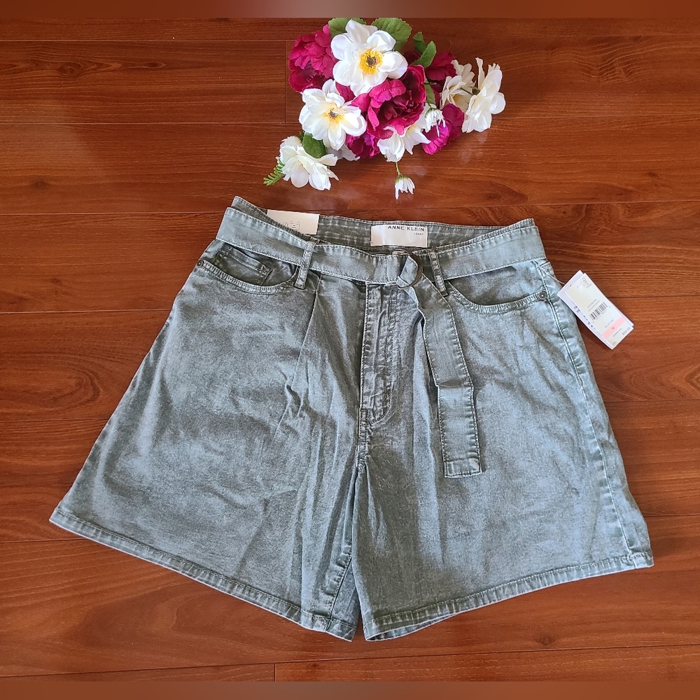 Anne Klein Jeans High Waist Denim Shorts Size 10